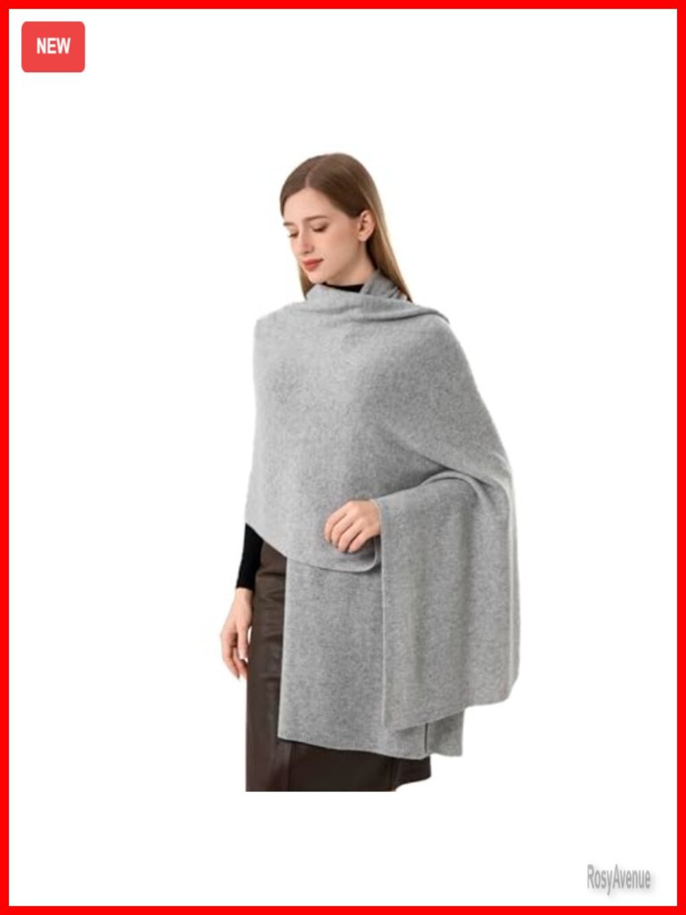 Cashmere Wool Knitted Wrap Scarf Stole Extra Large Travel Shawl